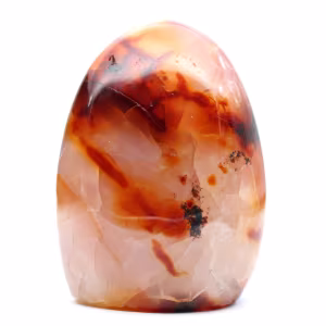 Polished Carnelian Medium Ornament - Natural Stone from Madagascar for Decoration