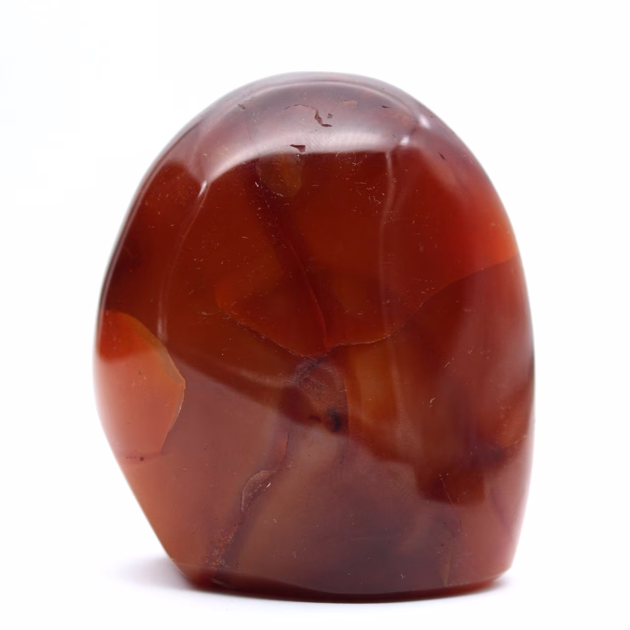 Polished Carnelian Compact Ornament - Authentic Mineral Madagascar (370g)