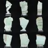 Natural Green Aragonite stone slice - 0