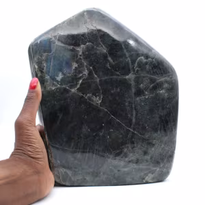 Polished Labradorite, XXL mineral ornament, collector's item, Madagascar