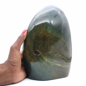Polished Green Jasper Specimen, Large Decorative Stone, Madagascar