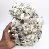 Large mica with tourmaline on Afghan quartz - 0