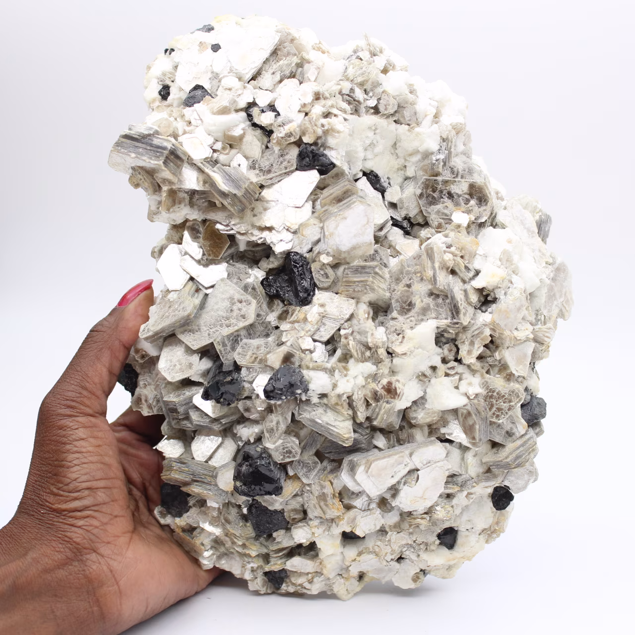 Large mica with tourmaline on Afghan quartz
