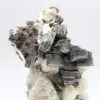 Crystallized mica on white quartz from Afghanistan - 5