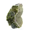 Green epidote from Morocco on thin matrix - 4