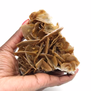 Brown crystals of barite from Ouichane