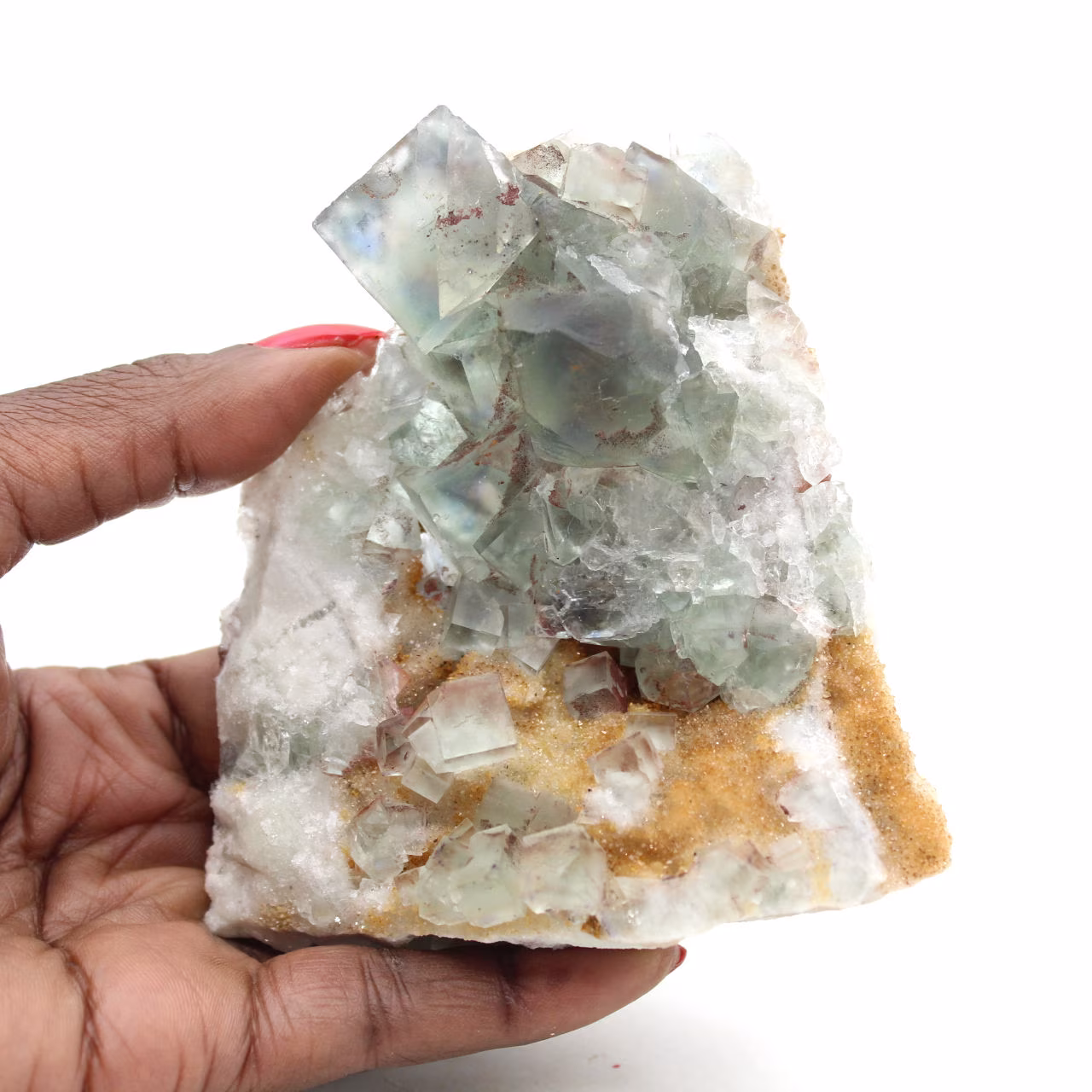Fluorite geological specimen: Moroccan stone with crystals