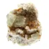 Raw fluorite from Morocco: Large green crystal on host rock - 1
