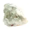 Raw green fluorite stone: Crystallized sample on rock - 4