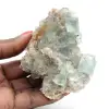 Green fluorite on rock: Raw mineral sample - 0