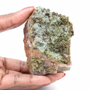 Natural Moroccan epidote, crystallized specimen
