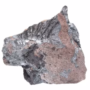 Pyrolusite crystals on matrix, aesthetic specimen