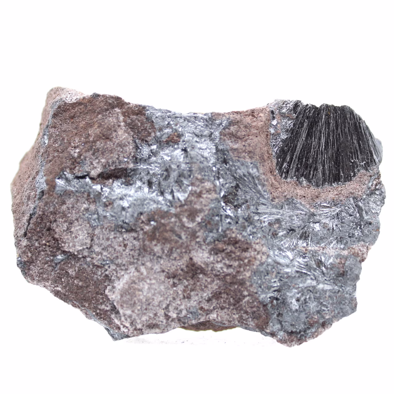 Pyrolusite, Authentic Specimen on Matrix