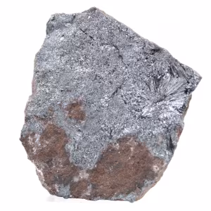 Crystallized Pyrolusite on Matrix, Mineral from Morocco