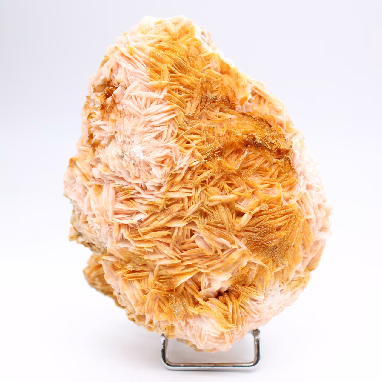Orange barite from Morocco with marked crystallization