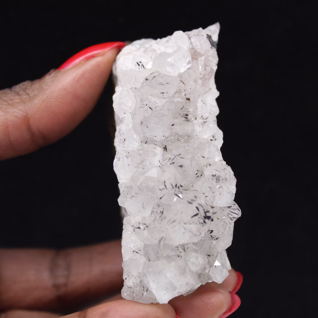 Moroccan Goethite Quartz Crystals, Small 120g Druse