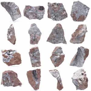 Pyrolusite, Authentic Specimen on Matrix