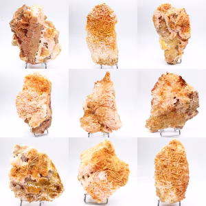 Specimen of Moroccan orange barite in natural crystals