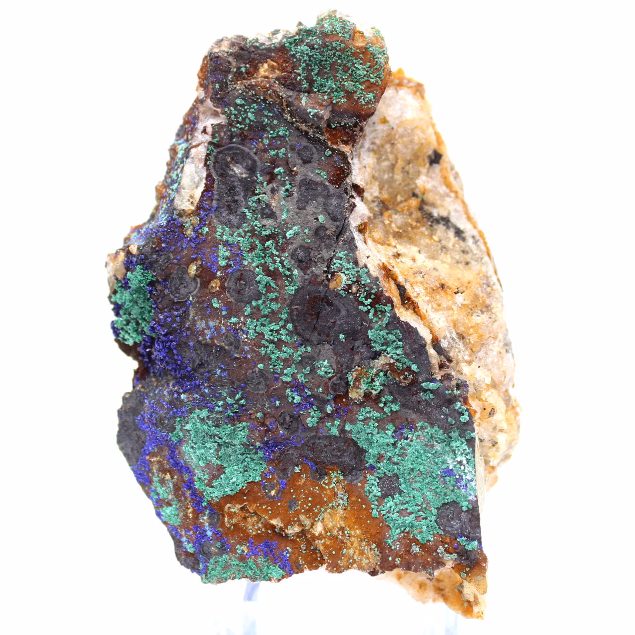 Mixed Azurite and Malachite Crystals
