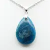 Madagascar Apatite Pendant - Natural Blue Gem - 2