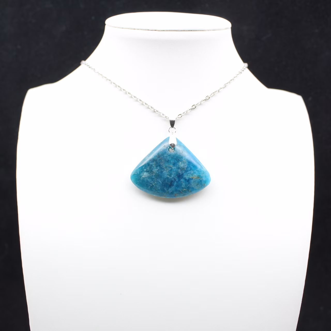 Blue Apatite Pendant - Mineralogical Specimen from Madagascar