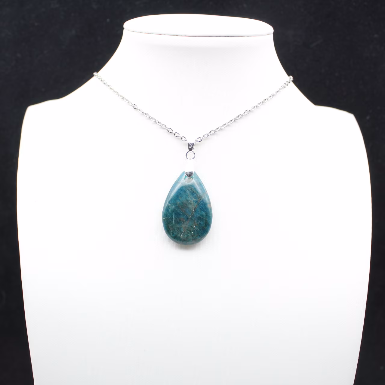 Madagascar Blue Apatite Pendant - Small Precious Specimen