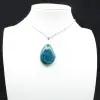 Blue Apatite Pendant from Madagascar - Authentic Mineralogy - 0