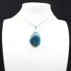Blue Apatite Pendant from Madagascar - Authentic Mineralogy - 1