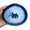 Slice of blue agate from Brazil for mineral collection - 0