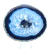 Slice of blue agate from Brazil for mineral collection - 1