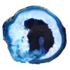 Blue agate slices polished for decoration and study - 2