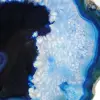 Blue agate slices polished for decoration and study - 3