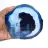 Blue agate slices polished for decoration and study