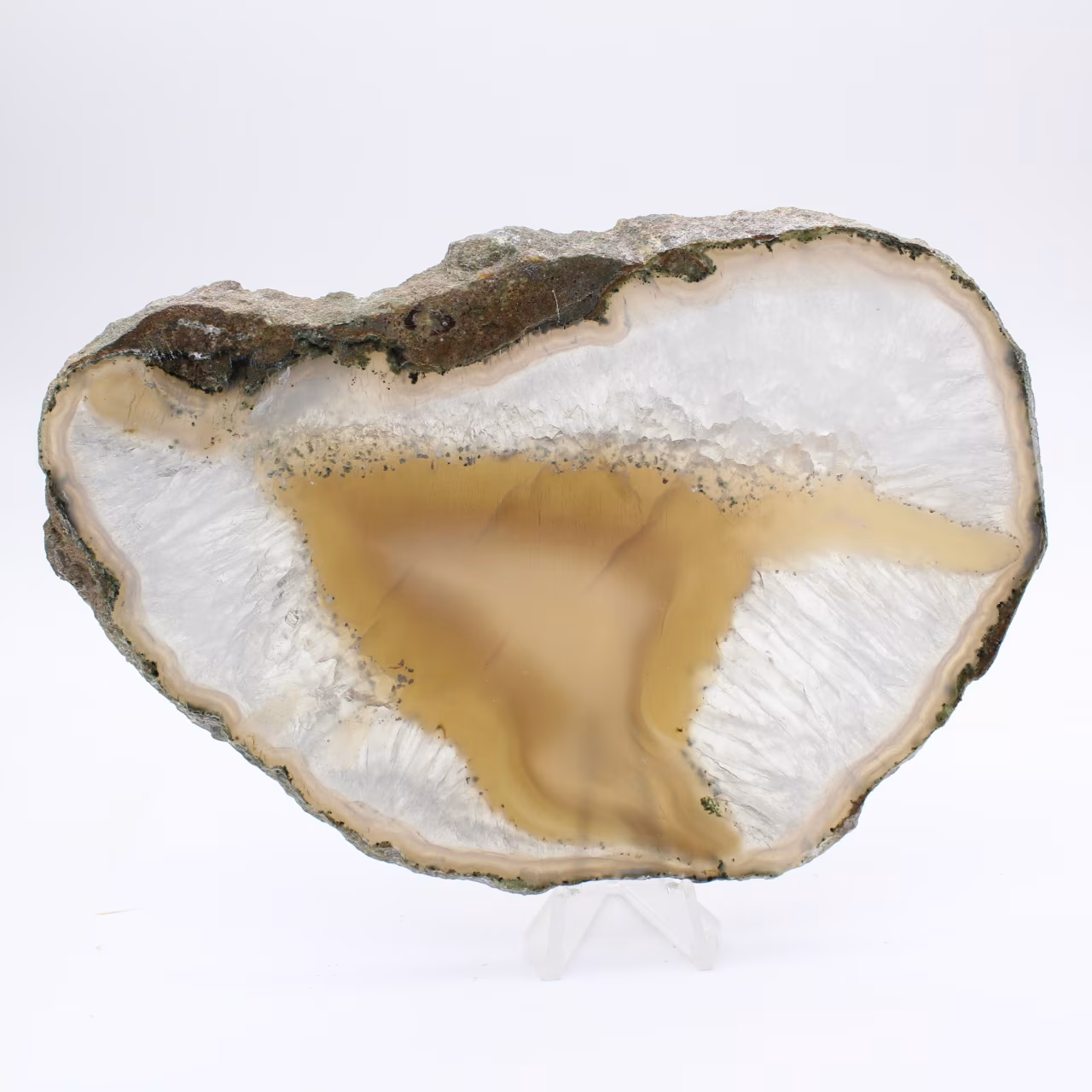 Slice of agate with dense bands