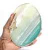 Sliced green agate – Natural specimen from Brazil 210 g - 3