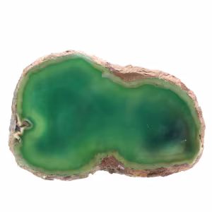 Sliced green agate – Mineral specimen from Brazil 315 g