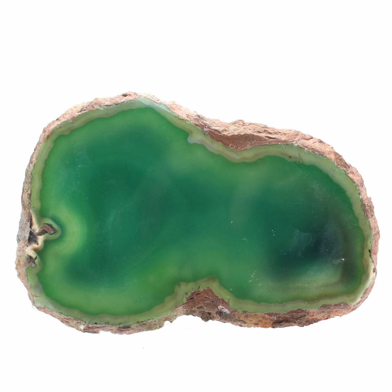 Sliced green agate – Mineral specimen from Brazil 315 g