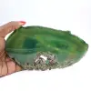Green agate slice – Natural stone 225 g, Brazil - 3