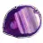 Brazilian Agate Specimen, Purple Colored Slice