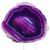 Collectible Agate Slice, Artificial Purple Color - 1