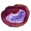 Brazilian Agate, Purple Ornamental Stone Slice - 1