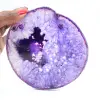 Slice of Solid Brazilian Agate, Shades of Purple - 3
