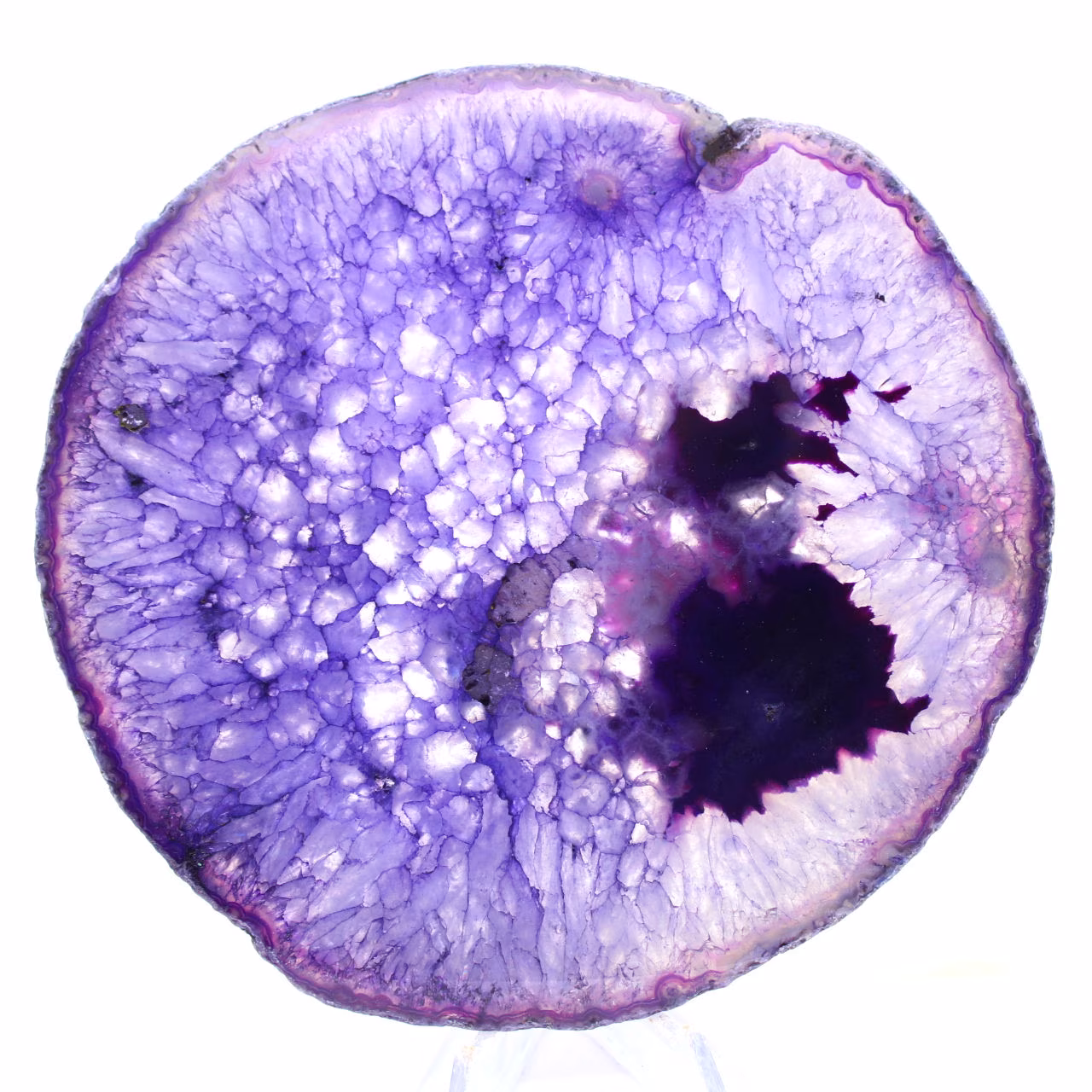 Slice of Solid Brazilian Agate, Shades of Purple