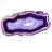 Thin Sliced Agate, Purple Coloring from Brazil