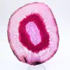 Section of polished, dyed pink agate - 1