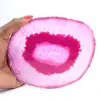 Section of polished, dyed pink agate - 3