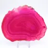 decorative pink-tinted agate slice - 0