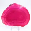 decorative pink-tinted agate slice - 1