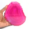 decorative pink-tinted agate slice - 3
