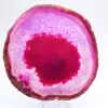 Slice of dyed pink agate for collection - 1
